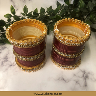 Maroon Bridal Choora / Bangles Set