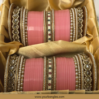 Baby Pink Bridal Choora / Bangles Set