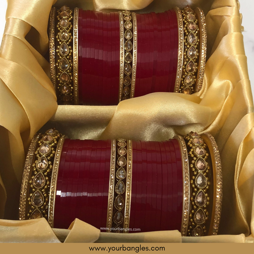 Red Bridal Choora / Bangles Set