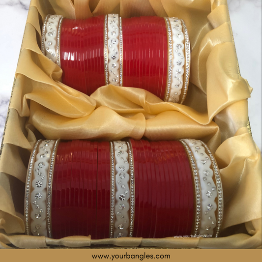 KATRINA KAIF Red Bridal Choora / Bangles Set - Design 1