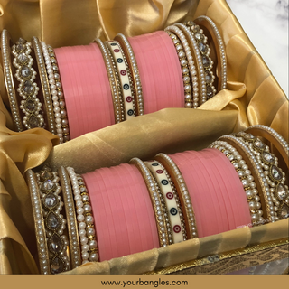 Baby Pink Bridal Choora / Bangles Set