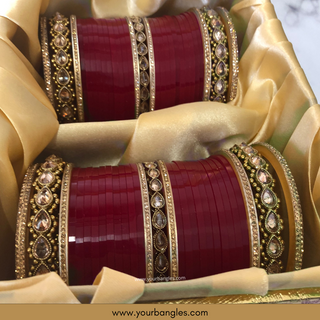 Red Bridal Choora / Bangles Set