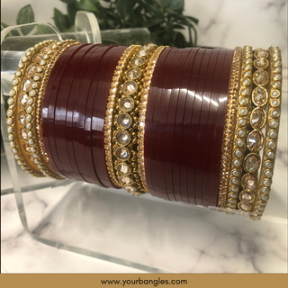 Maroon Bridal Choora / Bangles Set