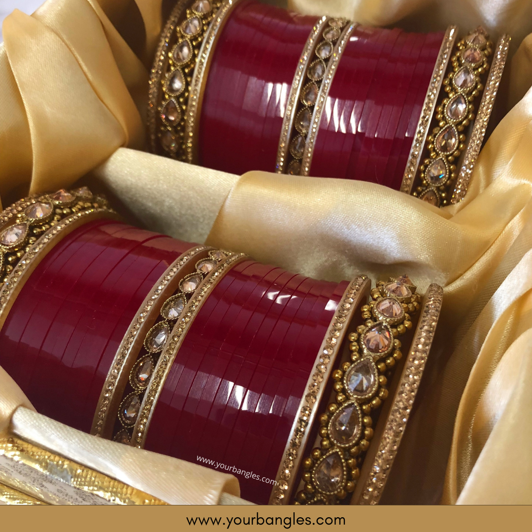 Red Bridal Choora / Bangles Set