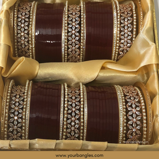 Rose Gold Bridal Choora / Bangles Set