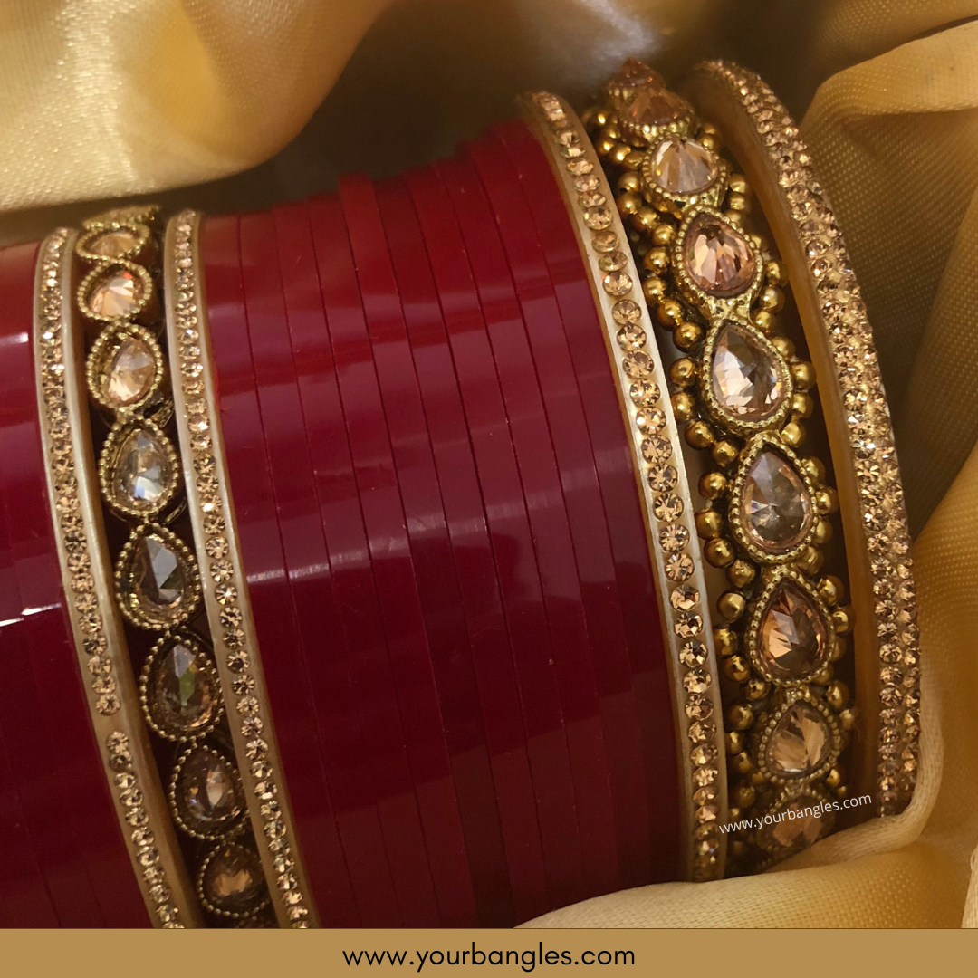 Red Bridal Choora / Bangles Set