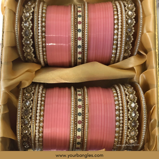 Baby Pink Bridal Choora / Bangles Set