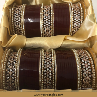 Rose Gold Bridal Choora / Bangles Set