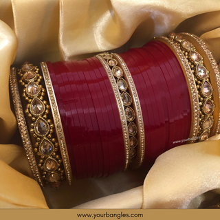 Red Bridal Choora / Bangles Set