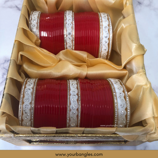 KATRINA KAIF Red Bridal Choora / Bangles Set - Design 1