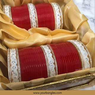 KATRINA KAIF Red Bridal Choora / Bangles Set - Design 1