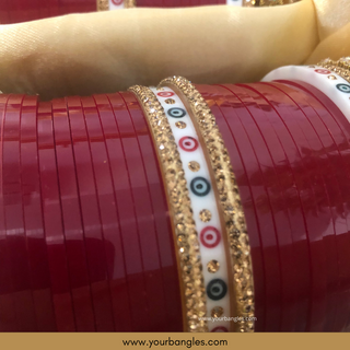 Maroon Bridal Choora / Bangles Set