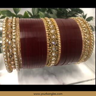 Maroon Bridal Choora / Bangles Set