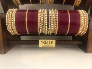 Maroon Bridal Choora / Bangles Set